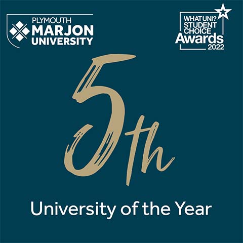 Plymouth Marjon University has been ranked top university in the South West and 5th in the UK