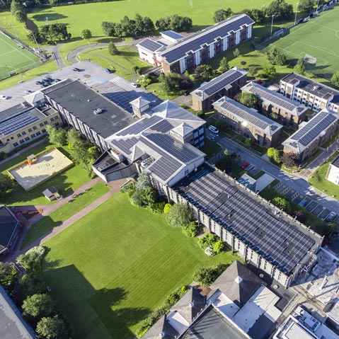 Aerial view of Marjon campus
