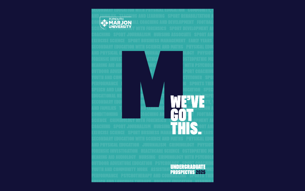 The cover of the 2025 Marjon Prospectus